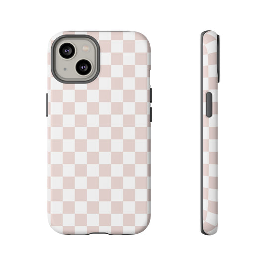 Nude Checkerboard Airi Case | Tough Phone Case