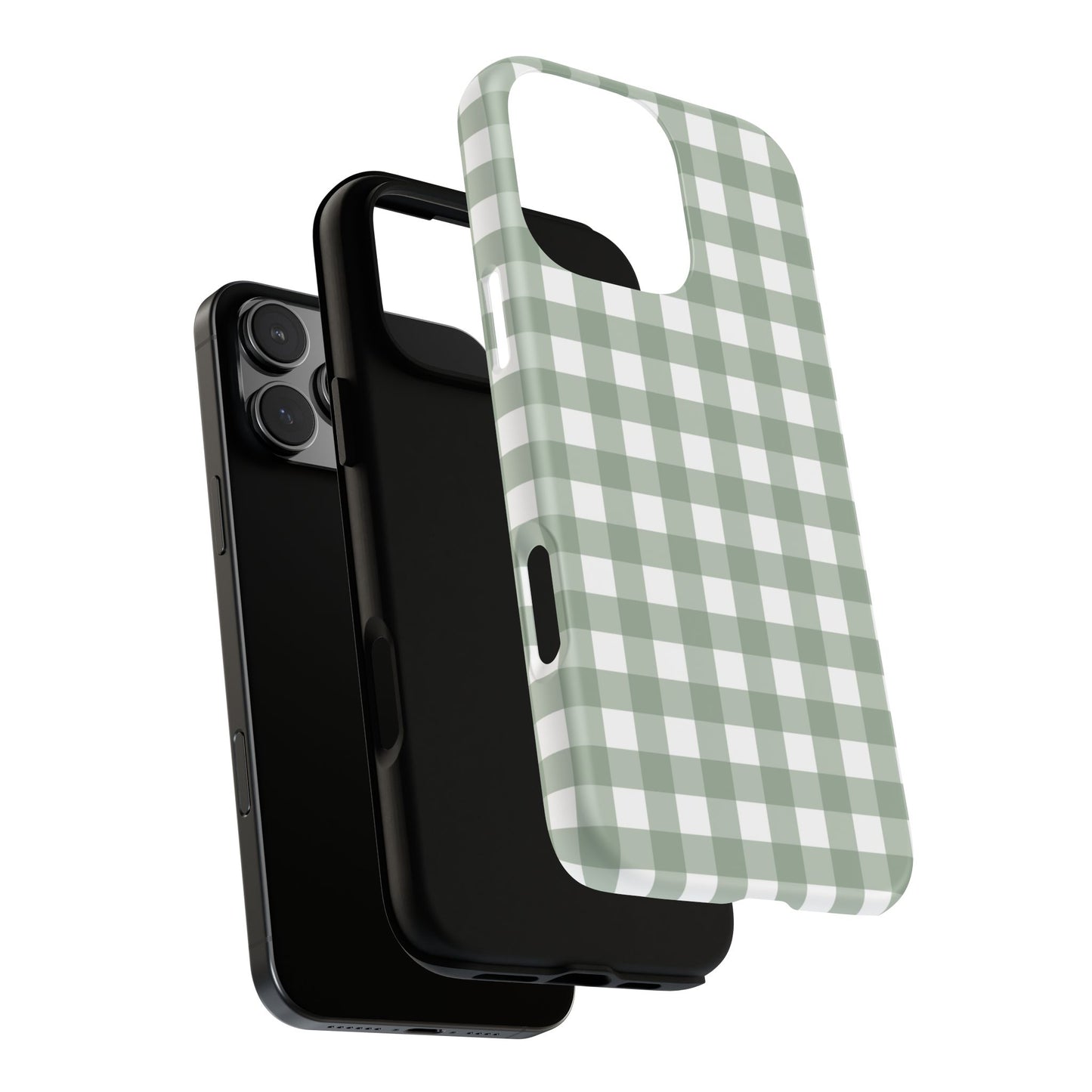 Green Gingham Airi Case | Tough Phone Case