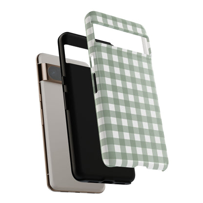 Green Gingham Airi Case | Tough Phone Case