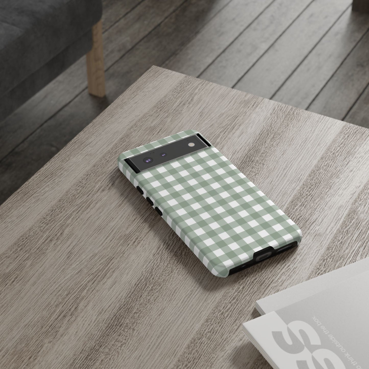 Green Gingham Airi Case | Tough Phone Case