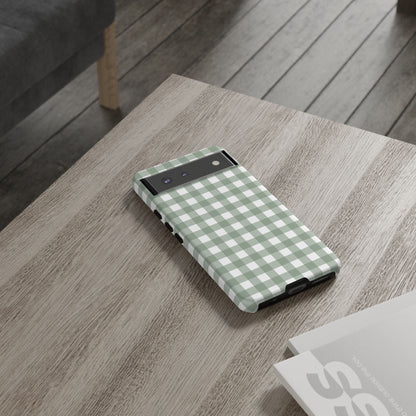 Green Gingham Airi Case | Tough Phone Case