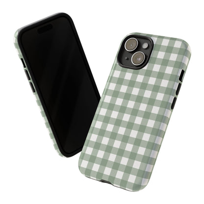 Green Gingham Airi Case | Tough Phone Case