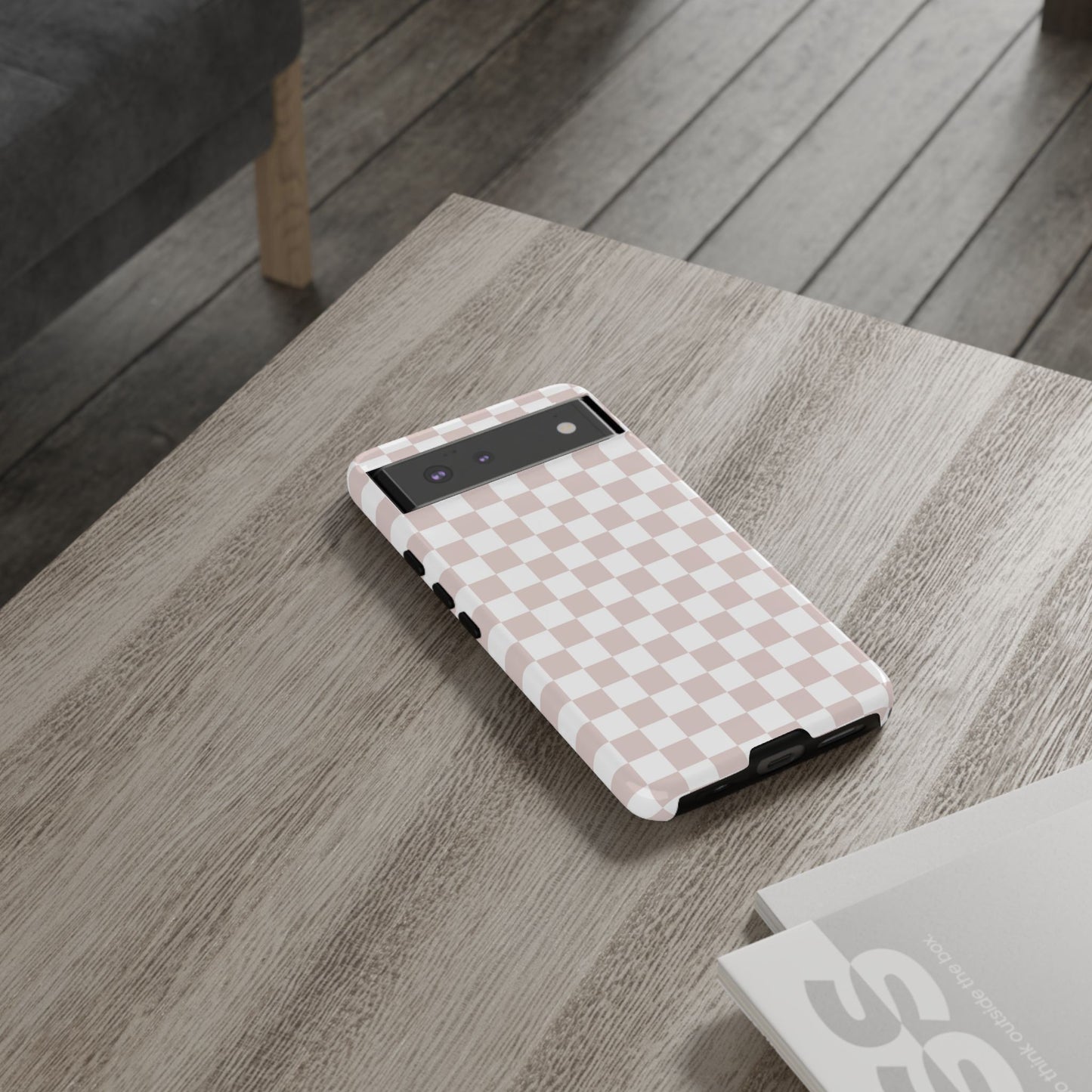 Nude Checkerboard Airi Case | Tough Phone Case