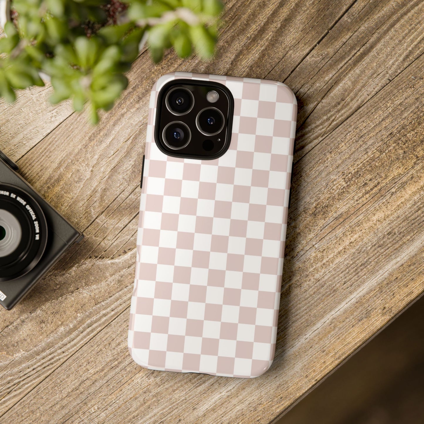 Nude Checkerboard Airi Case | Tough Phone Case