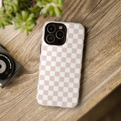 Nude Checkerboard Airi Case | Tough Phone Case