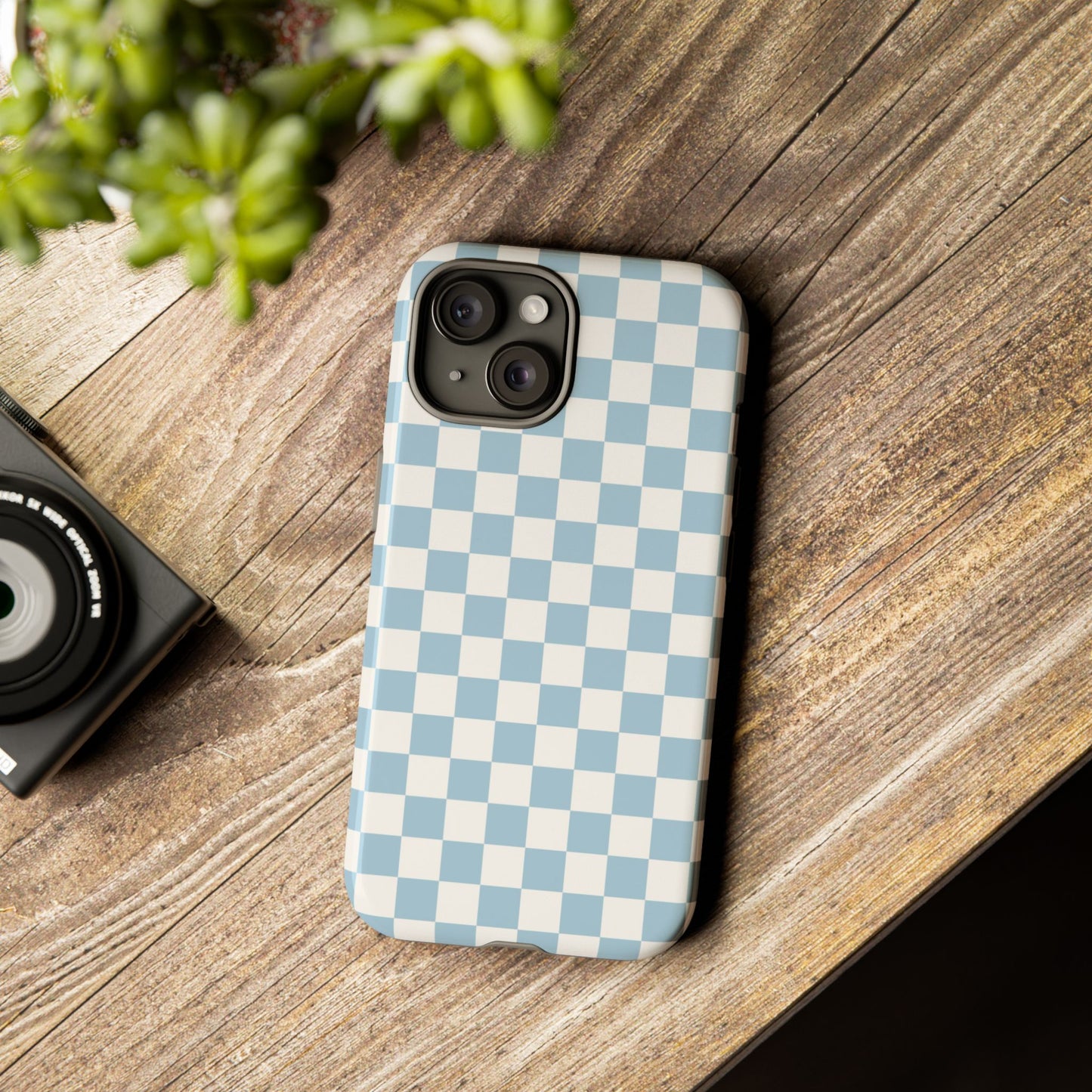 Blue Checkerboard Airi Case | Tough Phone Case