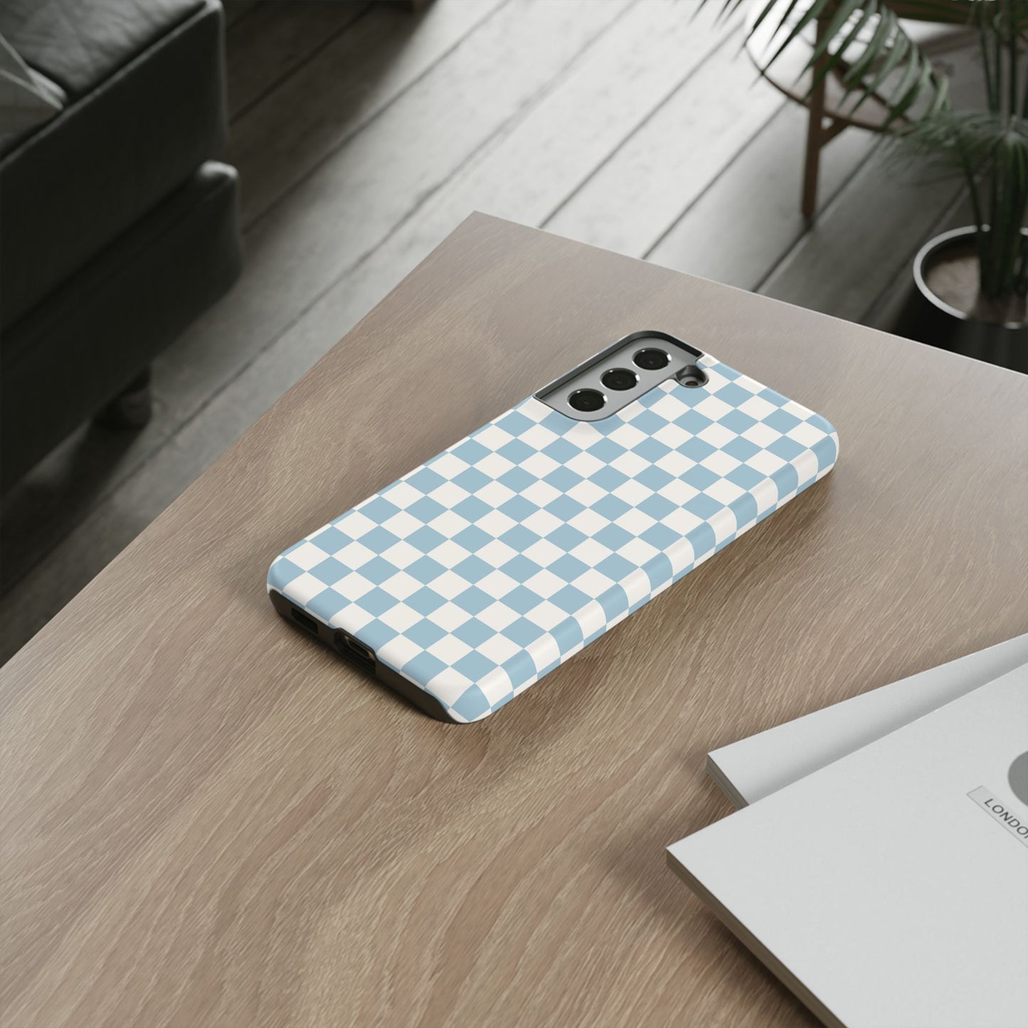Blue Checkerboard Airi Case | Tough Phone Case