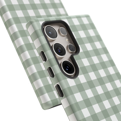 Green Gingham Airi Case | Tough Phone Case