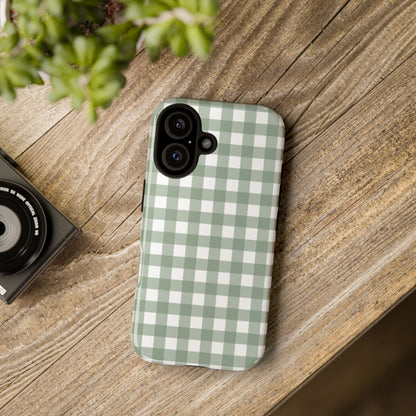 Green Gingham Airi Case | Tough Phone Case