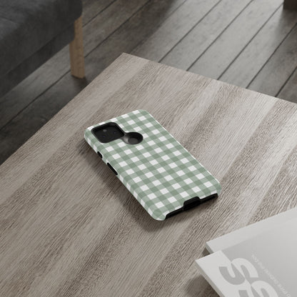 Green Gingham Airi Case | Tough Phone Case