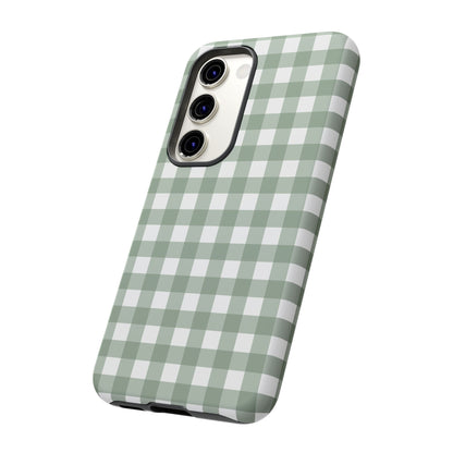Green Gingham Airi Case | Tough Phone Case