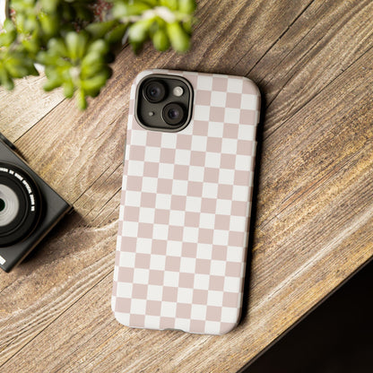 Nude Checkerboard Airi Case | Tough Phone Case