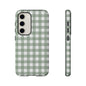 Green Gingham Airi Case | Tough Phone Case