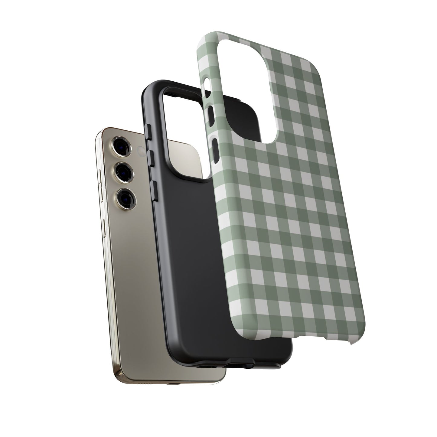 Green Gingham Airi Case | Tough Phone Case