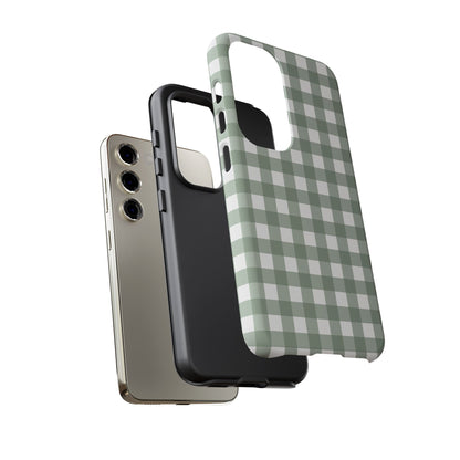 Green Gingham Airi Case | Tough Phone Case