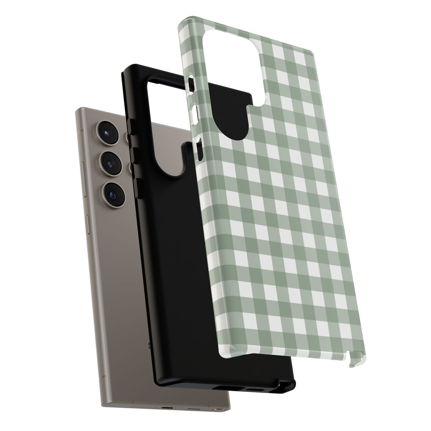 Green Gingham Airi Case | Tough Phone Case