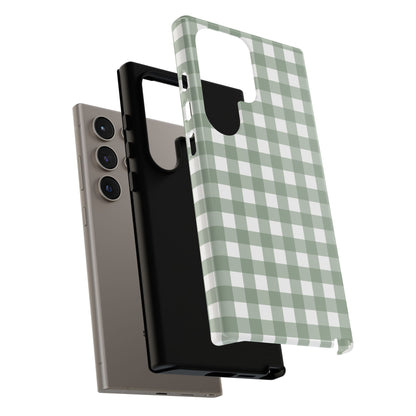 Green Gingham Airi Case | Tough Phone Case