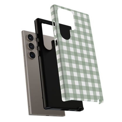 Green Gingham Airi Case | Tough Phone Case