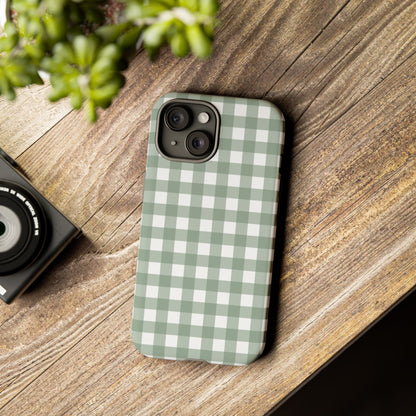 Green Gingham Airi Case | Tough Phone Case