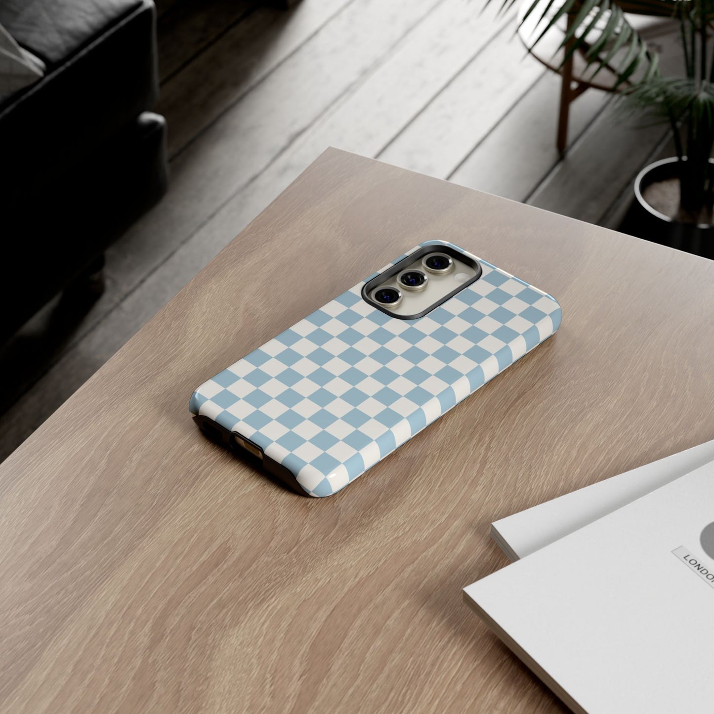Blue Checkerboard Airi Case | Tough Phone Case