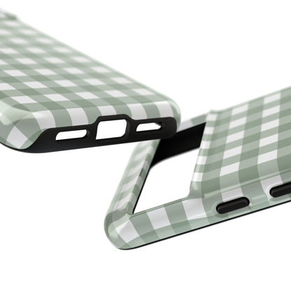 Green Gingham Airi Case | Tough Phone Case