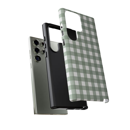 Green Gingham Airi Case | Tough Phone Case