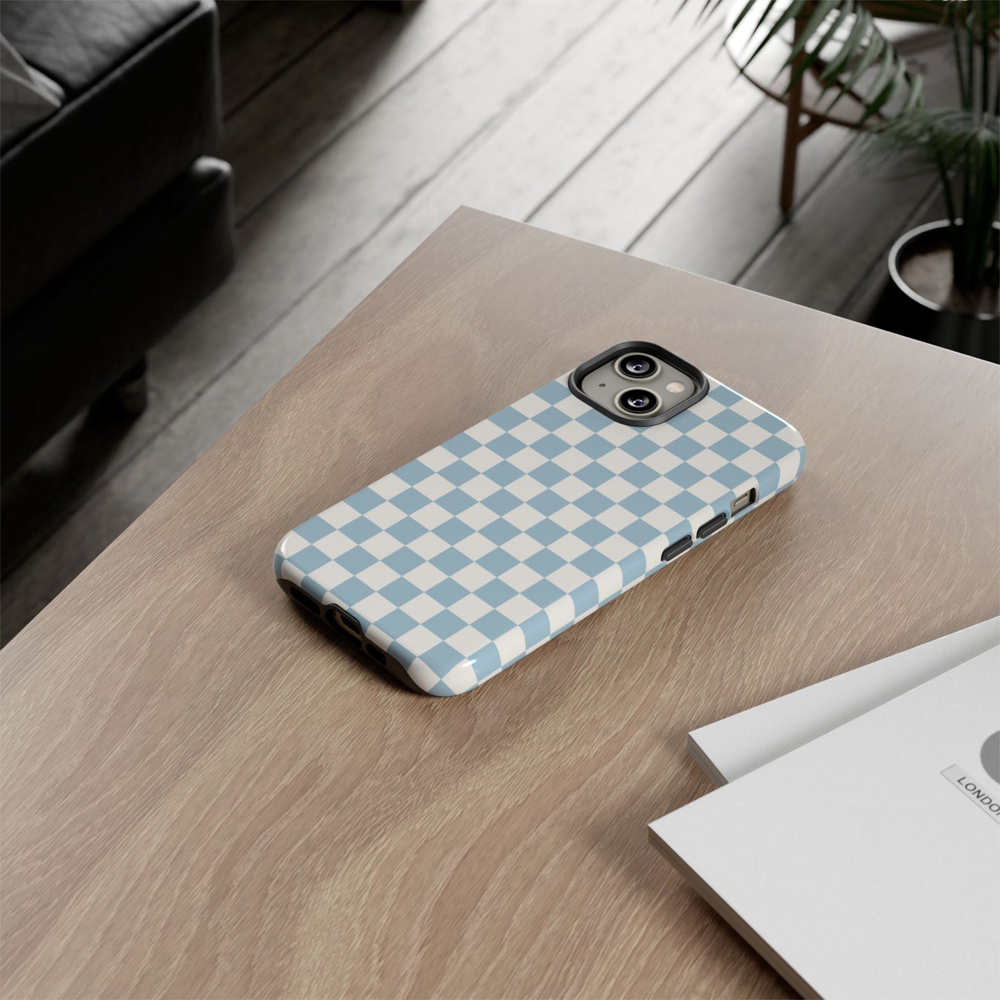 Blue Checkerboard Airi Case | Tough Phone Case