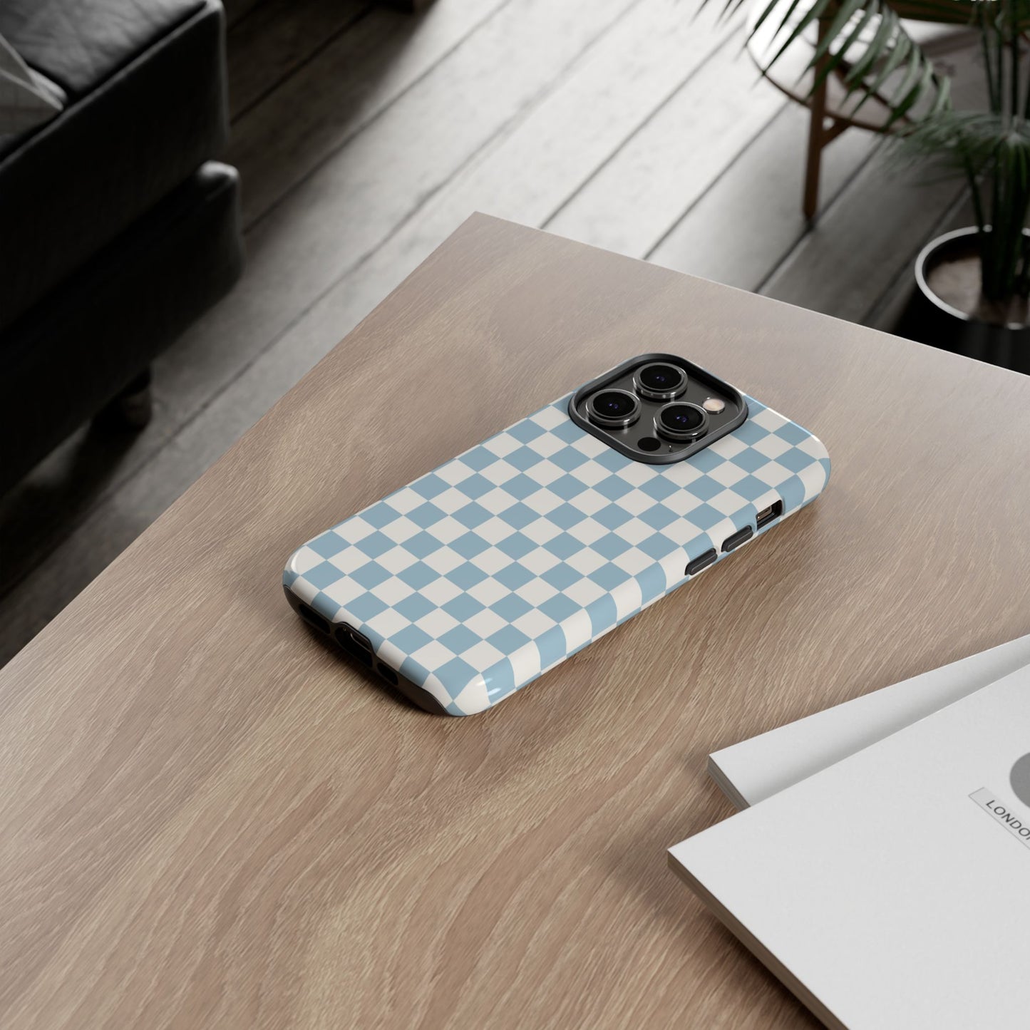 Blue Checkerboard Airi Case | Tough Phone Case