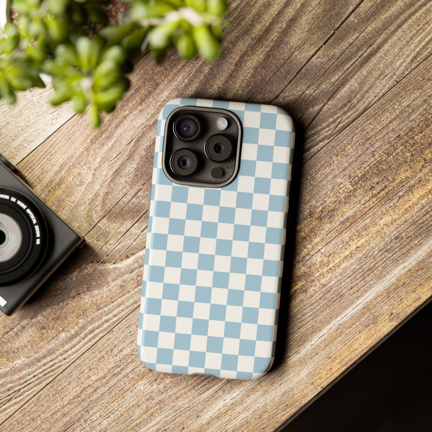 Blue Checkerboard Airi Case | Tough Phone Case