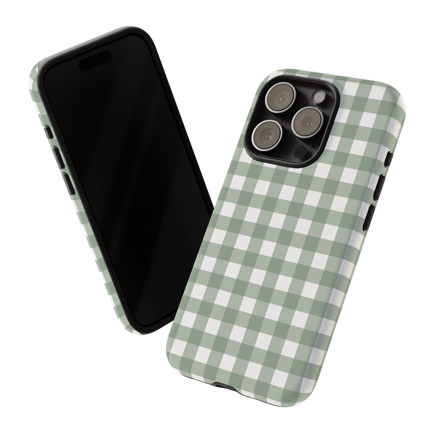 Green Gingham Airi Case | Tough Phone Case