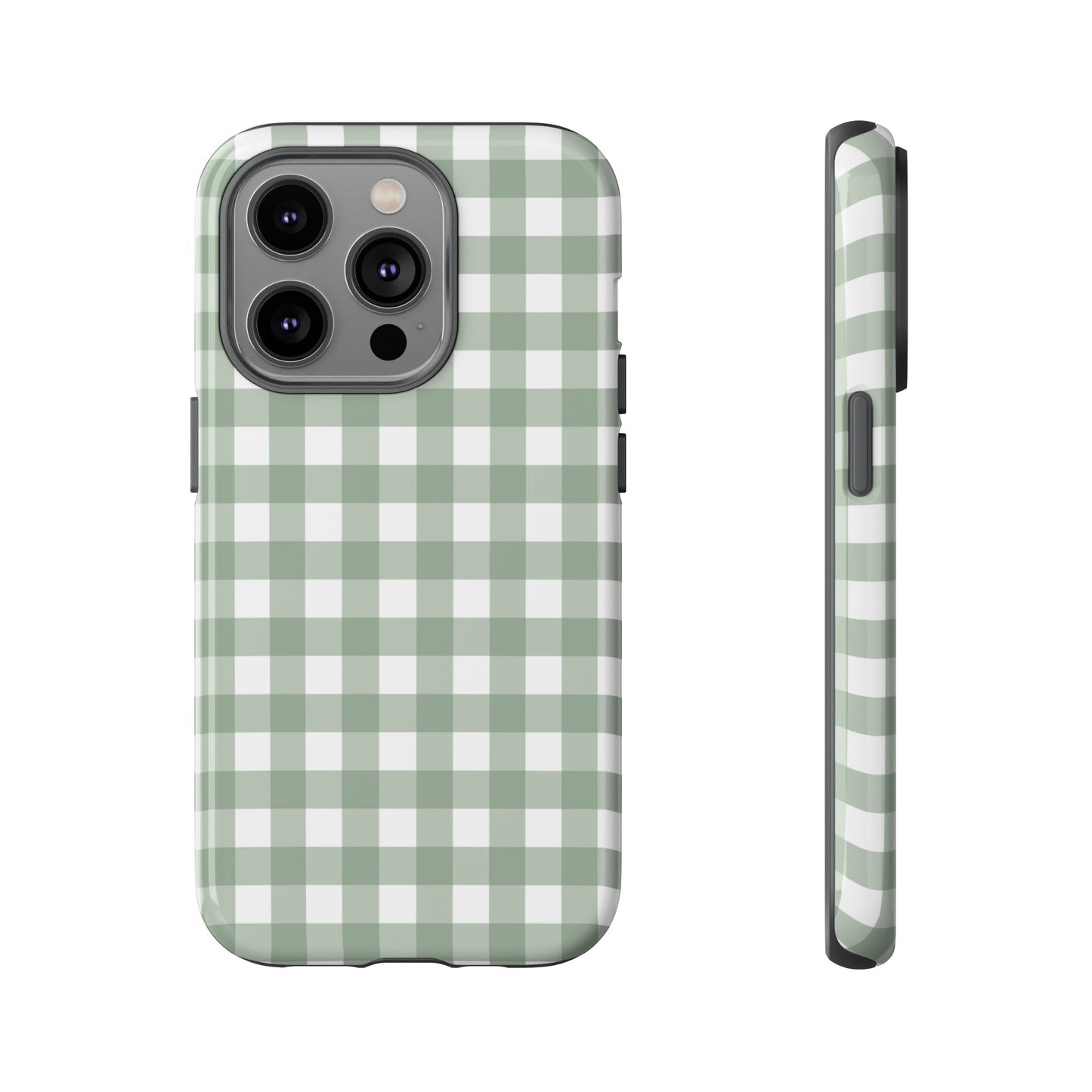 Green Gingham Airi Case | Tough Phone Case