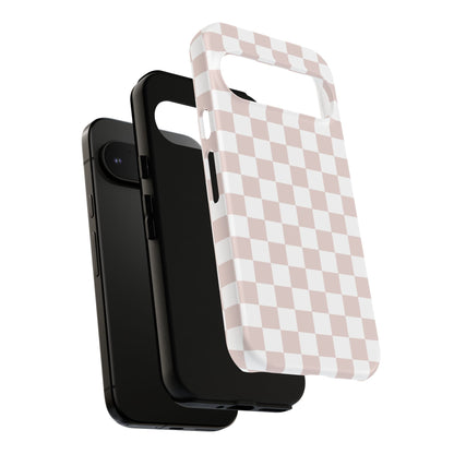 Nude Checkerboard Airi Case | Tough Phone Case