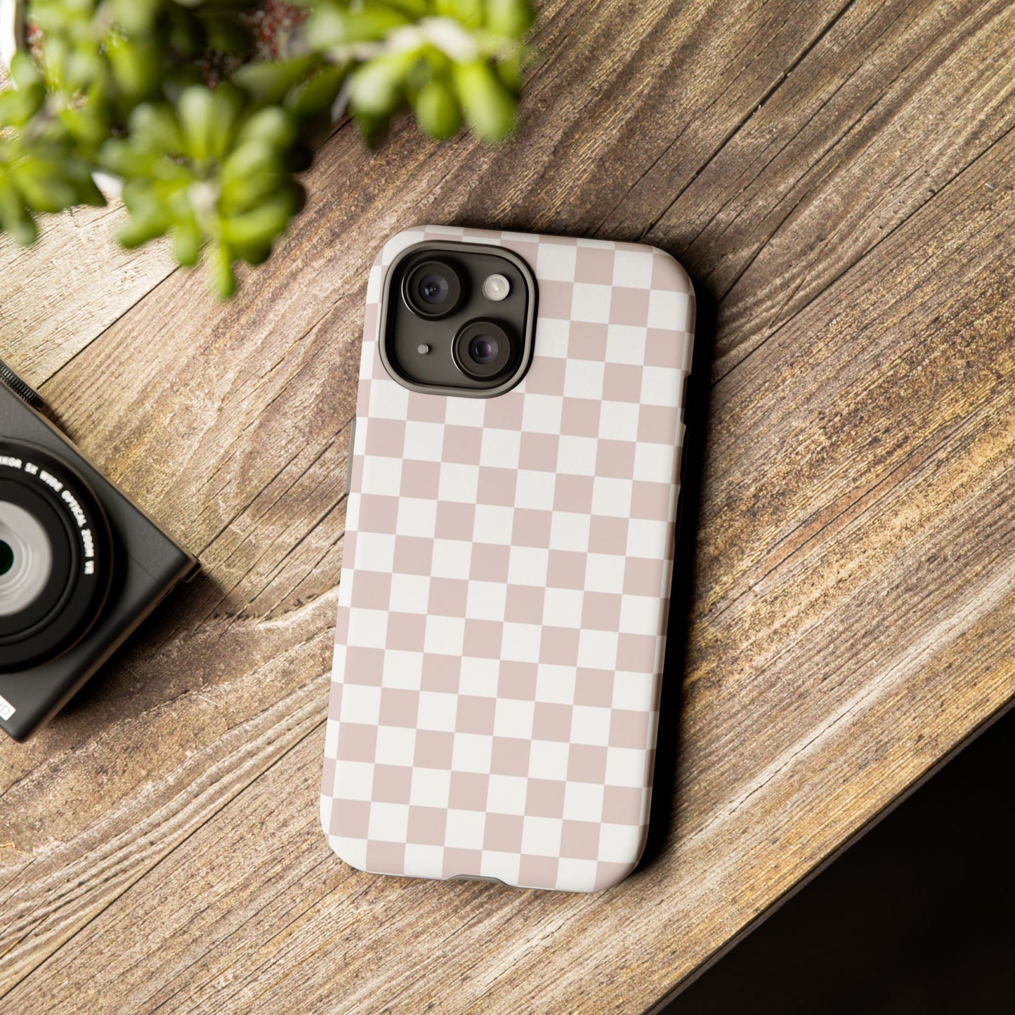 Nude Checkerboard Airi Case | Tough Phone Case