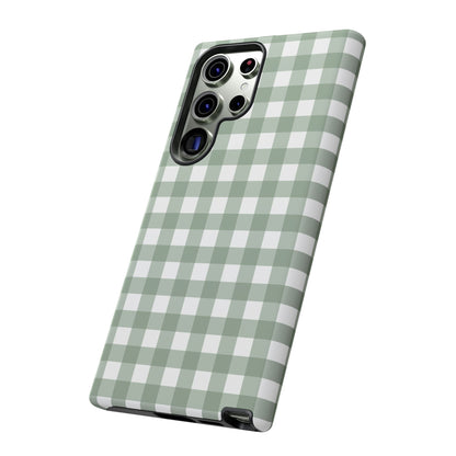 Green Gingham Airi Case | Tough Phone Case
