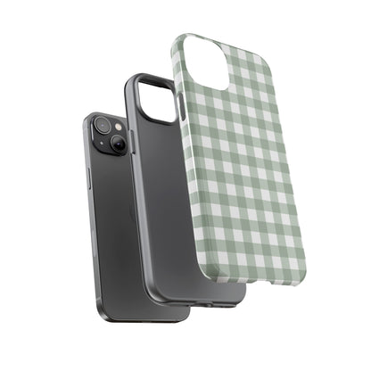 Green Gingham Airi Case | Tough Phone Case