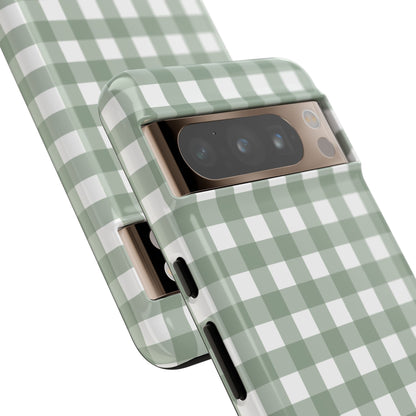Green Gingham Airi Case | Tough Phone Case