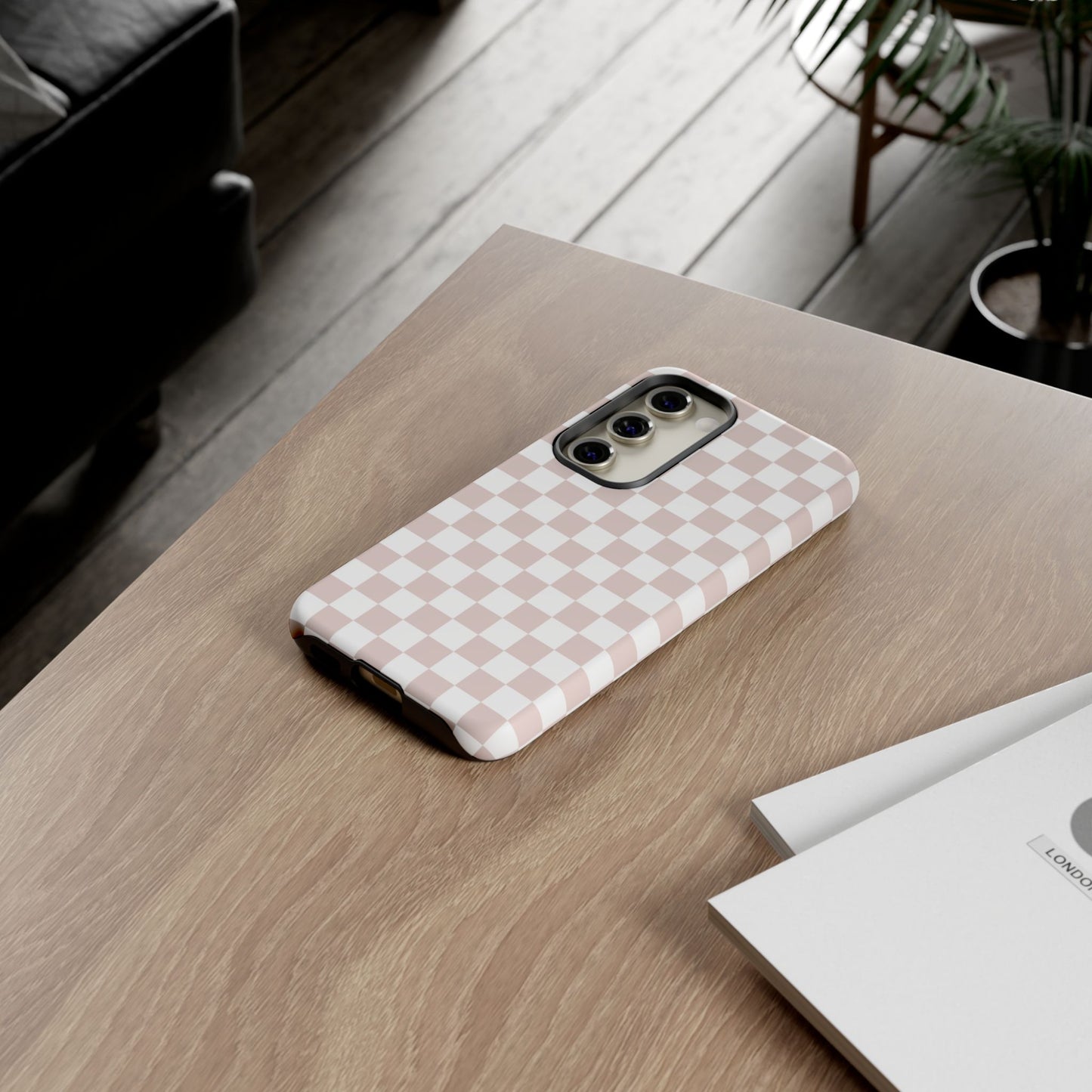 Nude Checkerboard Airi Case | Tough Phone Case