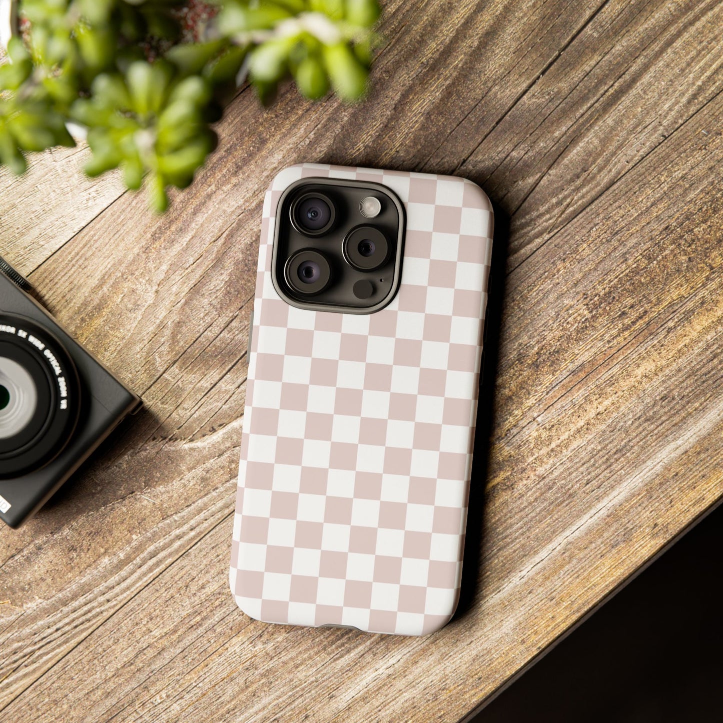 Nude Checkerboard Airi Case | Tough Phone Case
