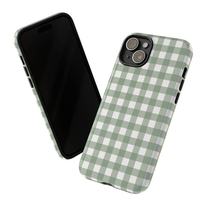 Green Gingham Airi Case | Tough Phone Case