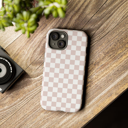 Nude Checkerboard Airi Case | Tough Phone Case