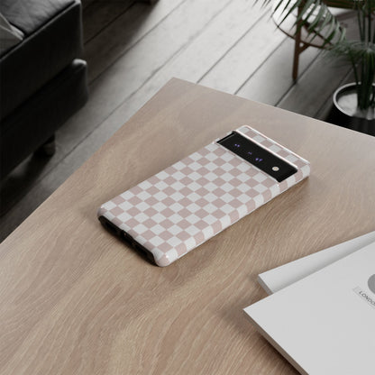 Nude Checkerboard Airi Case | Tough Phone Case