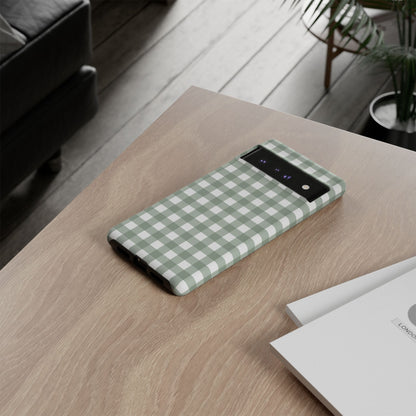 Green Gingham Airi Case | Tough Phone Case
