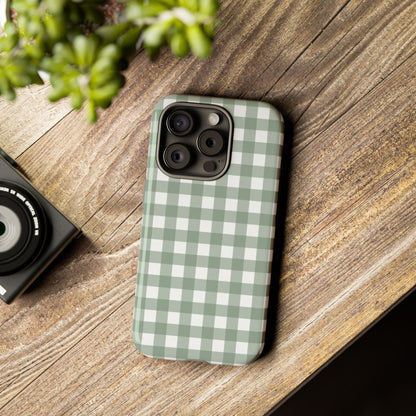 Green Gingham Airi Case | Tough Phone Case