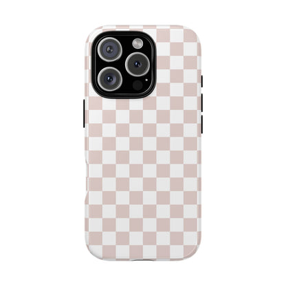 Nude Checkerboard Airi Case | Tough Phone Case