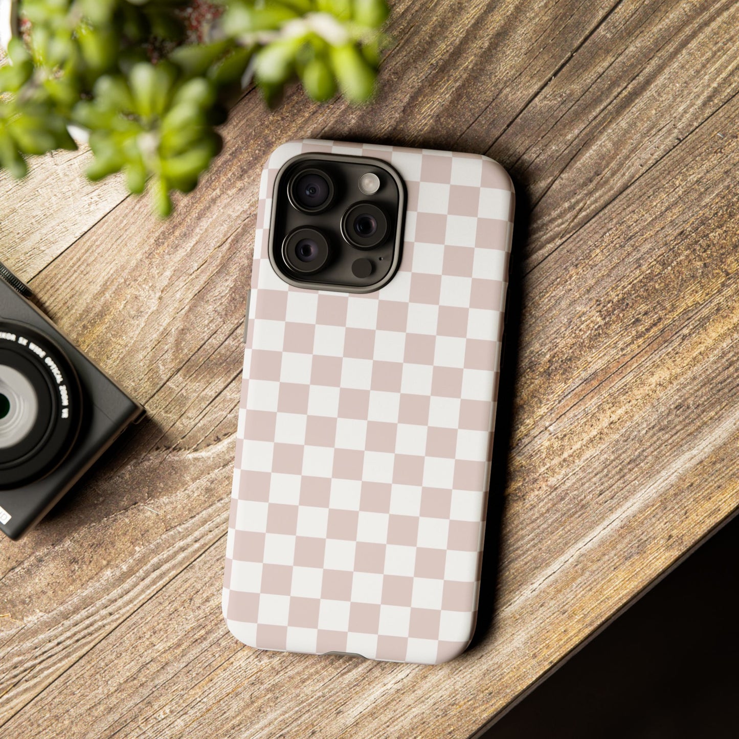 Nude Checkerboard Airi Case | Tough Phone Case
