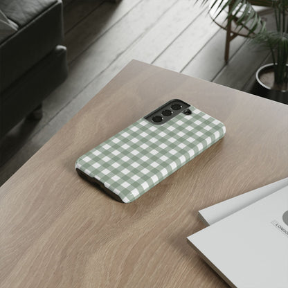 Green Gingham Airi Case | Tough Phone Case