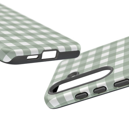 Green Gingham Airi Case | Tough Phone Case