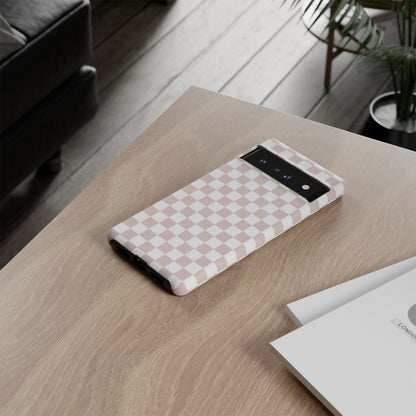 Nude Checkerboard Airi Case | Tough Phone Case