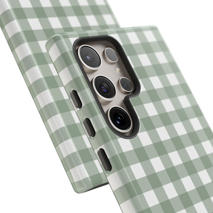 Green Gingham Airi Case | Tough Phone Case