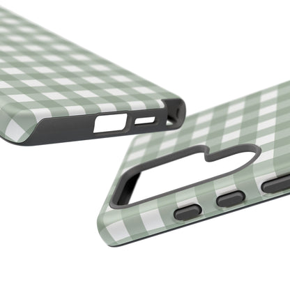 Green Gingham Airi Case | Tough Phone Case